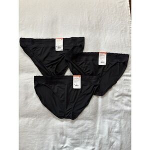 NEW Warners No Pinching No Problems Lace Bikini 5509 Black 3 Pair Size 3Xlarge
